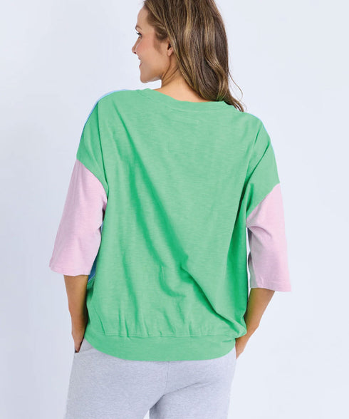 Elm Mazie Colour Block Sweat -  Blue