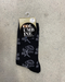 Columbine Merino Socks 9-11 Black flower