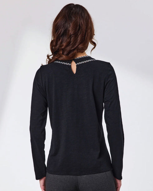 Newport Cove Long Sleeve Tee - Black