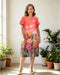 Glam Splashed Ren V Neck Cotton Dress