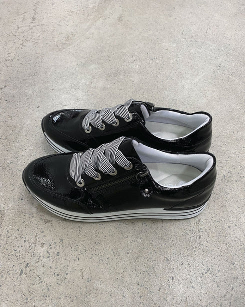 Rieker Dasha Sneaker - Patent Black