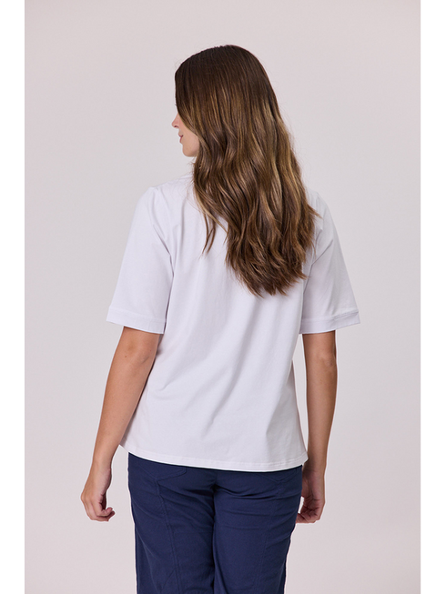 Demoracy Diamante Trim T Shirt - White