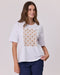 Demoracy Diamante Trim T Shirt - White