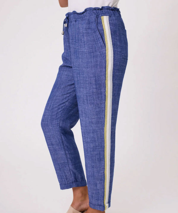 Classified Venice Viscoes Linen Pant - Denim Colour
