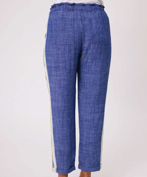 Classified Venice Viscoes Linen Pant - Denim Colour