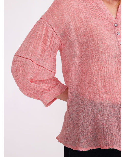 Yarra Trail Peasant Top - Desert Rose