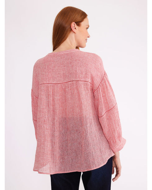 Yarra Trail Peasant Top - Desert Rose