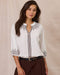 Design Nation Holland Top - Soft White/Chocolate