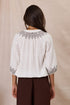 Design Nation Holland Top - Soft White/Chocolate