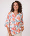 Classified Verona Flower Top - Aqua