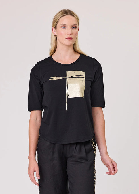 Duo Essential Dragonfly  Tee - Black