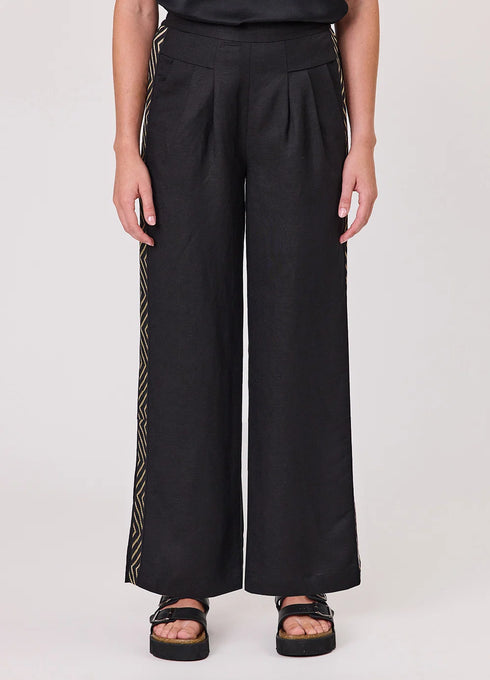 Duo Zenith Pant - Black Linen