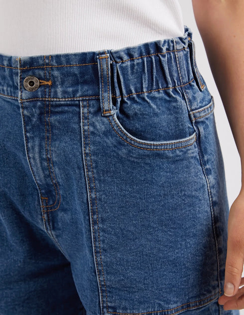 Elm Atlas Denim Short - Dark Blue