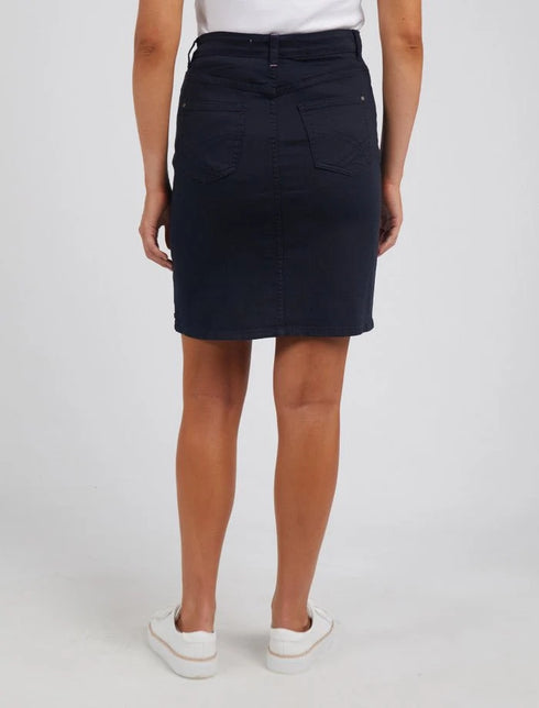 Elm Belle Washed Black Denim Skirt