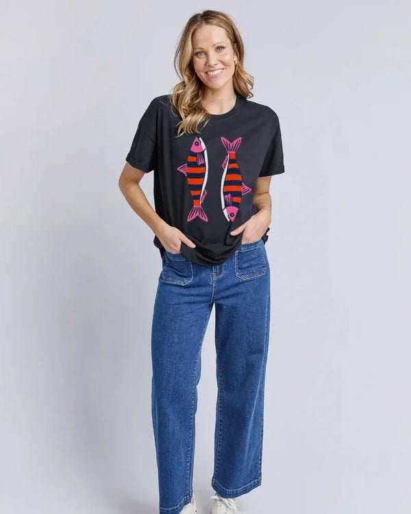 Elm Fishy Tee - Navy