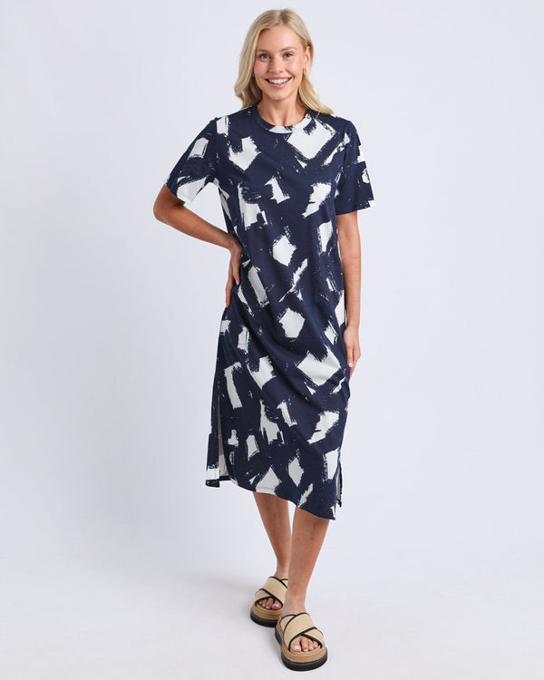 Elm Klee Tee DRESS - Navy/White