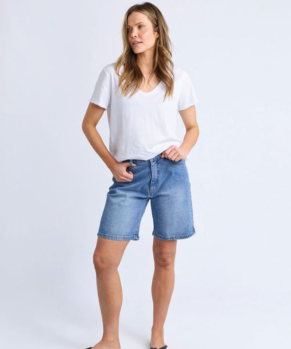 Elm Macie Denim Shorts - Blue