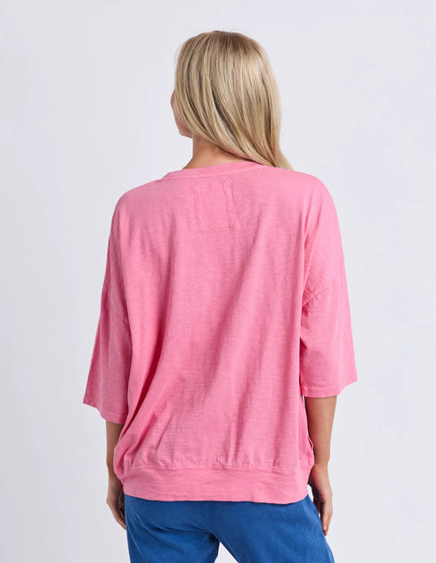 Elm Mazie V Neck  Sweat - Pink Lemonade