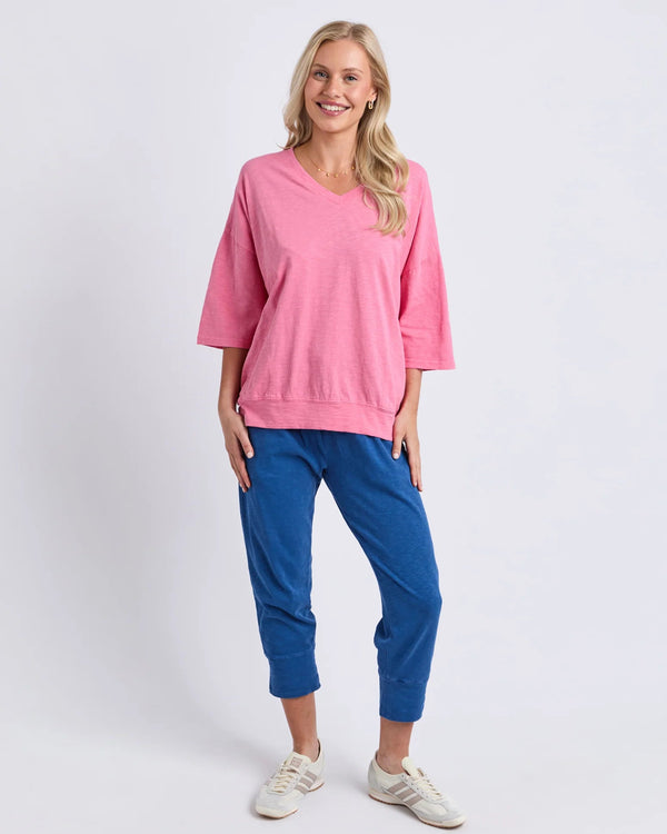 Elm Mazie V Neck  Sweat - Pink Lemonade