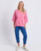 Elm Mazie V Neck  Sweat - Pink Lemonade