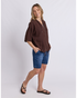 Elm Saltair Light Weight Linen Jacket - Chocolate