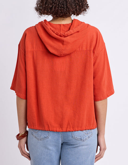 Elm Saltair Light Weight Linen Jacket - Tangello