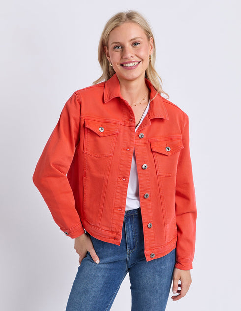 Elm Tilly Denim Jacket - Tangello