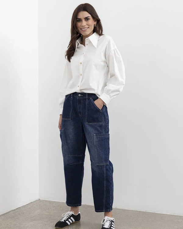 Moss Bailey Barrel Jeans - Indigo