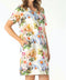 Maglia Floral Linen V Neck Dress