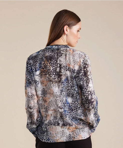 Marco Polo Etched Floral Top