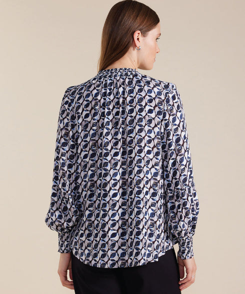 Marco Polo  Shirred Geo Crystal Top