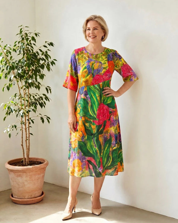 Glam Monet Cotton Dress 2611-9