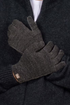 Noble Wild Possum merino  Full Finger Glove - Black