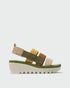 Fly London Yere Sandal - Cloud Greens Mix