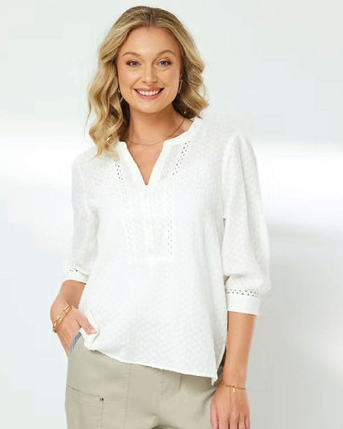 Newport Kent Textured Shirt - Ivory