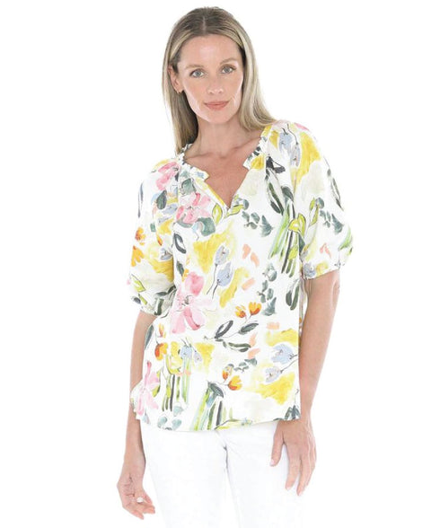 Jump Wild Flower Top - Ivory