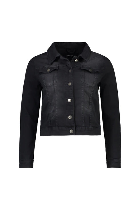 Vassalli 2053K Knit Denim Jacket - Black