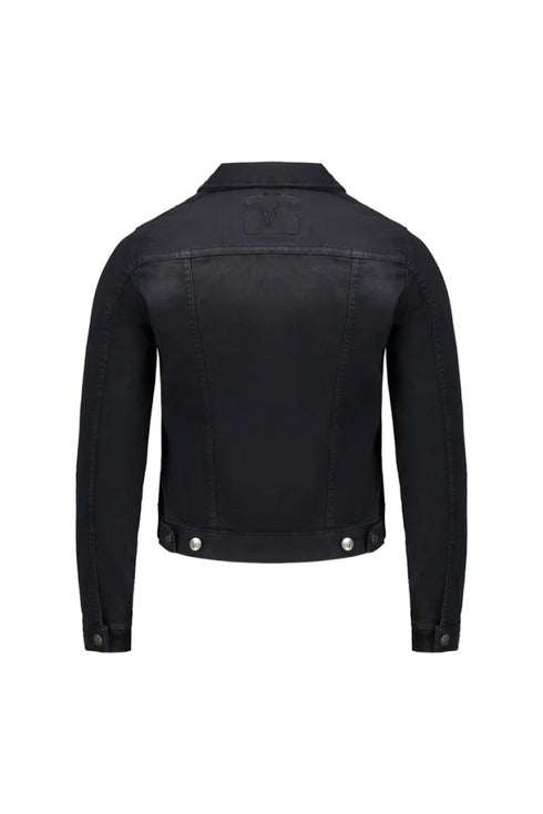 Vassalli 2053K Knit Denim Jacket - Black