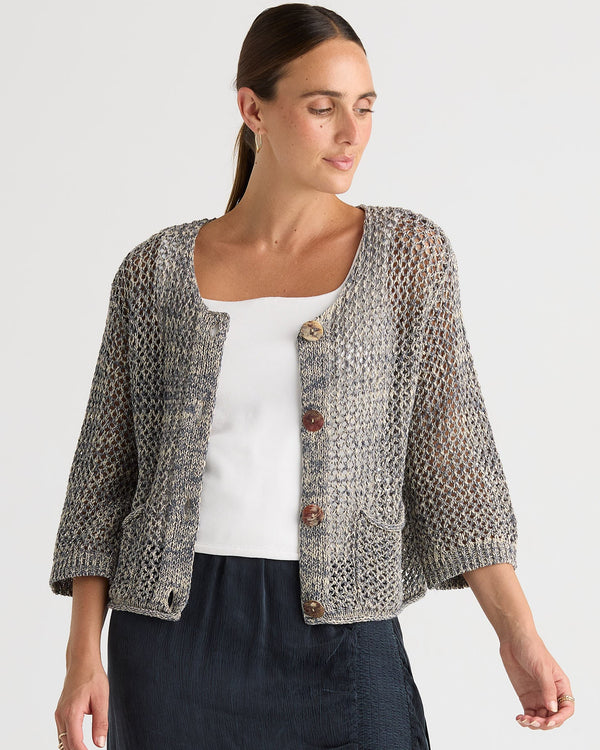 LD+Co Colour Mix Cardi - Graphite