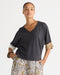 LD+Co Contrast Cuff Top - Graphite