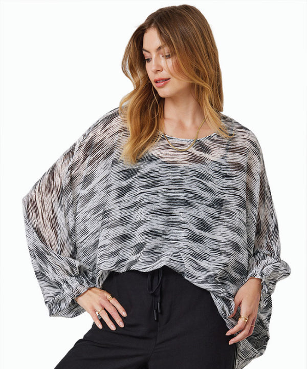 Duo Kato Top - Linear Print