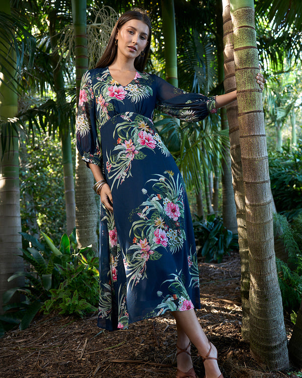 Loobies Story Ayana Dress - Indigo Multi