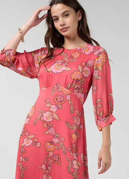 Loobies Story Mirissa Midi Dress - Coral Multi