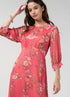 Loobies Story Mirissa Midi Dress - Coral Multi