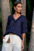 Lobbies Story Waterlily Blouse - Indigo