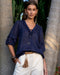 Lobbies Story Waterlily Blouse - Indigo