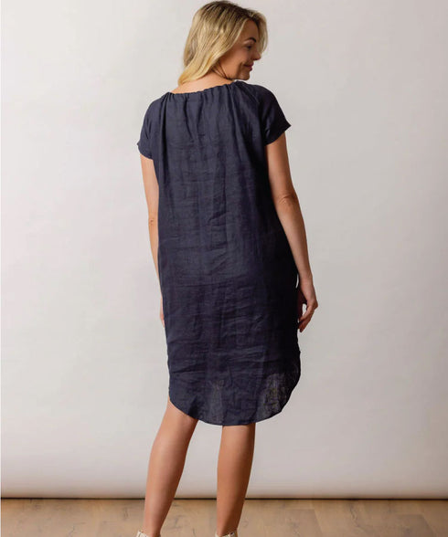 “Moss Maison Dress - Navy