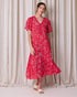 Newport Flourish Dress - Red Print