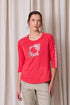 Newport Marquee Rib Splice Tee - Coral