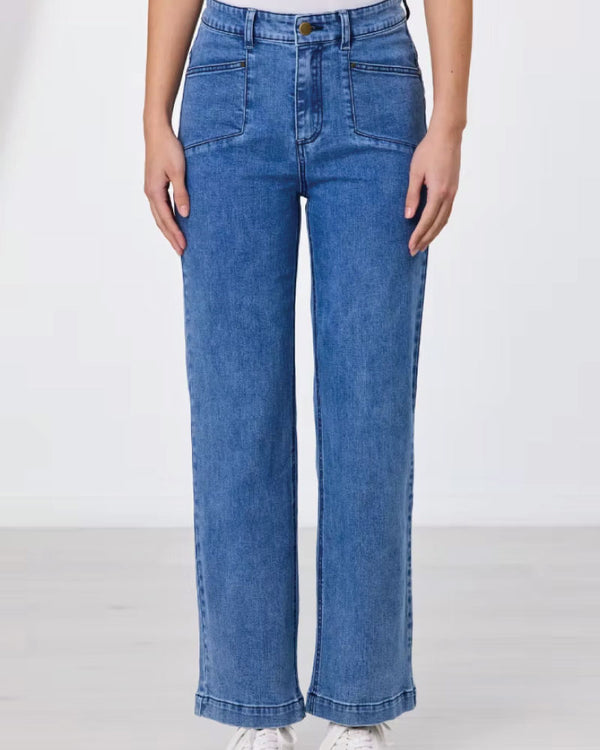 Newport Titan Wide Leg Jeans - Light Blue